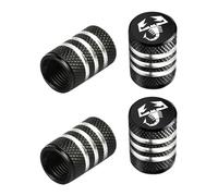 4PCS Tyre Valve Caps for FIAT Abarth 500 Grande Punto Ducato, Leak-Proof Stem Dust Covers for Car Tyres Corrosion Resistant Tire Valve Replacement,A