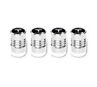 4PCS Tyre Valve Caps for Tesla Model Y Juniper 2025 2026, with O Seal Ring, Aluminum Tire valve Cap Valve Covers Replacement Stem Dust caps,Silver
