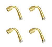 4PCS Tyre Valve Extension Adapter 90 Degree Valve Stem Adapter Universal Air Tire Stem Extension for Passenger Cars Stroller Bicycles Motorcycles Trailers