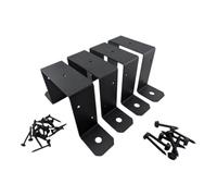 4pcs U Shaped Connector Brackets Fence Panel Security Brackets Concrete Post Clips with Screws
