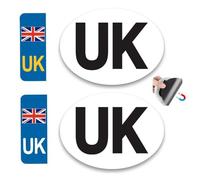 4Pcs UK Stickers for Europe, Magnetic Car and Number Plate Stickers