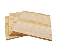 4PCS Unfinished Wood Square Blocks for Crafts, 18x18x1cm Blank Wooden Squares Pine Wood Boards for Wood Carving,DIY Coasters,Painting & Burning