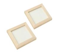 4pcs Unfinished Wooden Picture Frame for Crafts, 20x20cm Square