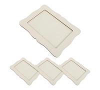 4pcs Unfinished Wooden Picture Frames for Crafts, 4x6 DIY Standing