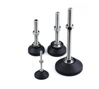 4Pcs Universal Adjustable Lathe Leg Dia 30mm Thread Type Adjustable Levelling Feet Swivel Base Articulating Legs M5/M6 Screw pad(D30xM5x40mm)