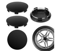 4PCS Universal Alloy Wheel Hub Caps - Black, 60mm, ABS, Compatible With Various Models - Centre Caps for VW or Other Vehicle