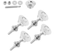 4PCS Universal Aluminum Quick Release Lock Latches, 1.25 Inch,Reusable Anti-Rust Alloy Push Button Fasteners for Hood, Door, Cabinet & Auto