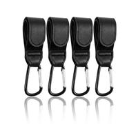 4PCS Universal Baby Stroller Hooks Clips for Hanging Bags and Shopping, Convenient Stroller Carabiner Clip Perfect for Uppababy, Babyzen Yoyo, Britax, Bugaboo, Bob, Buggy, Shopping Cart