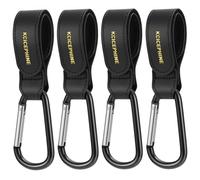 4Pcs Universal Baby Stroller Hooks Clips for Hanging Bags and Shopping,Convenient Stroller Hooks Accessories Perfect for Uppababy, Babyzen Yoyo, Britax, Bugaboo, Bob, Buggy, Shopping Cart（Black）