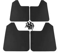 4Pcs Universal Basic Mud Flaps Set Black/Red Car Mudguard Splash Guards With Accessories For Trucks Cars Suvs Vans Protect Vehicles(Black)