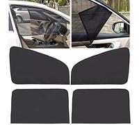 4Pcs Universal Car Front Rear Side Window Sun Shade,Car Window Shades,One-way Perspective Installation-free Magnetic Curtain,UV Rays Block Breathable Sunshade Blinds for Baby Kids Adults Pet.