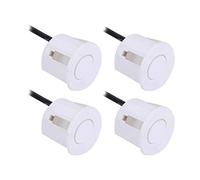 4Pcs Universal Car Radar Sensors Parking Reversing Aid Sensors Radar Probe Backup Assist Parts(White)