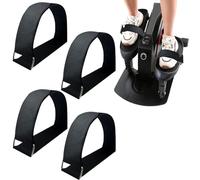 4pcs Universal Elliptical Machine Pedals Straps, Trainer Straps Leg Pedal Exercixer for Fitness