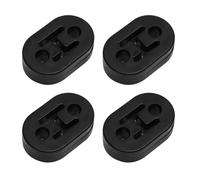 4PCS Universal Exhaust Rubber Mount, 2-Hole High Temp Resistant Exhaust Hanger Isolator for Car SUV Truck Vibration Damping Silencer Mounting Bracket Durable Anti-Aging Rubber Clamp Set
