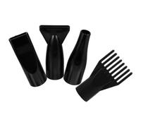 4pcs Universal Hair Dryer Nozzle for Cats and Small Animals Black Abs | Hair Blower Nozzle, Reusable Diffuser Attachment, round Comb Style, Practical Home Grooming and Styling Use