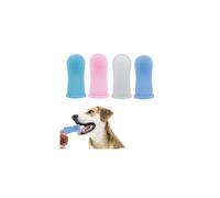 4pcs Universal Home Soft Silicone Pet Finger Toothbrush Washable Dog Cat