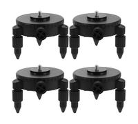 4pcs Universal Level Holder Mount Bracket Adjustable Black | Plastic and metal build, damped rotary base, three independent knobs, tripod connector for wall mounting