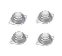 4Pcs Universal Rotation Ball Conveyor Wheel Caster 1/2inch Ball Transfers Roller Mounted Roller Bearings for Conveyor(4Pcs Nylon)