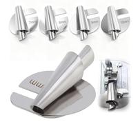 4PCS Universal Sewing Machine Accessories Rolled Hem Presser Foot, 7/8/9/10mm Stainless Steel Narrow Hemming Feet, Rolled Hem Hammer Foot for Sewing Machine for Household, Industrial