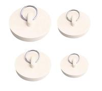4PCS Universal Sink Plug, Rubber Bath Plug Sink Plug Replacement with Hanging Ring, Bathtub Plug Kitchen Sink Plug Replacement for Sink, Bathtub & Basin (4 Sizes)