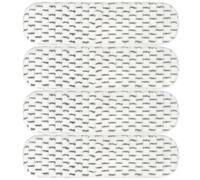 4Pcs Upgraded Gray White Stripe Wipes for Vileda H2prO/ O-Cedar H2prO Flat Mop System, Replacement Mop Clothes Safe on Wood Floors, Vinyl, Tile, Baseboards, Walls