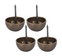 4Pcs Upholstery Nail Round Head Antique Brass Decorative Furniture Tacks, Sharp Point Strong Fastening for Sofa Wood Craft, Retro Style Brass Cap 3cm - 6cm for Home DIY (Bronze)