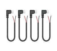 4Pcs USB C to 2 Pin Bare Wire Open End Power Cord 10inch, 90 Degree USB Type C Male Plug 2 Pin Pigtail Cable 20AWG 5V, for USB Type C Equipment Installed or Replacement Repair DIY Cable
