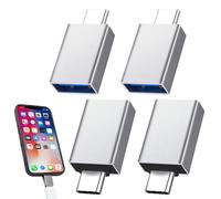 4Pcs USB C to USB Adapter, USB C Male to USB 3.0 Female Adaptor Type C Thunderbolt 3 OTG Converter for iMac, MacBook Pro, Apple iPhone 16 16e 15, iPad 10 11 A16 Air 7, Mac, Hard Disk, Camera