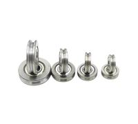 4pcs V-Grooved Bearing 623 624 625 Outer Ring Grooved Bearing 626 627 628 629U V-type Straightened Pulley(V625-1.2-0.5)