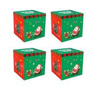 4pcs Various Sized Presents Wrapping Boxes Christmas Party Gift Box Collection Sturdy Cardboard Festival Wrapping Box Family Christmas Essential