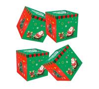4pcs Various Sized Presents Wrapping Boxes Christmas Party Gift Box Collection Sturdy Cardboard Festival Wrapping Box Warmth And Care Presents