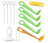 4Pcs Vegetable Spiralizer, Spiralizer for Vegetables, for Slicing of Vegetable and Fruit Manual Spiral, Potato Tower, Barbecue, Camping, Family, Gather, Party, Kitchen.