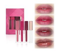 4PCS Velvet Matte Lipstick Set - Long Lasting Waterproof Liquid Lip Gloss Non-Stick Finish, Creamy Hydrating Lip Tint with High, Lovely Beauty Makeup Kit, Gift Cosmetic Pack