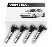 4pcs VENTEX® Ignition Coil Pack VXS1716 Compatible with VW Audi SEAT Skoda 1.4 1.6 selected models