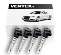 4pcs VENTEX® Ignition Coil Pack VXS1718 Compatible with VW Audi SEAT Skoda 1.8 2.0 TSI TFSI A3 A4 A5 TT RS3 RS5 Golf Passat Leon selected models