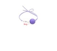 4pcs Versatile Kitten Hair Loops for Girls - Small Rubber Bands for Daily Use, Perfect Headbands for Students(Purple)