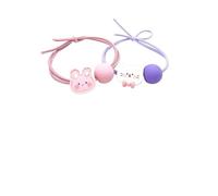 4pcs Versatile Kitten Hair Loops for Girls - Small Rubber Bands for Daily Use, Perfect Headbands for Students(Mix)