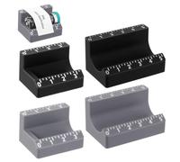 4pcs Vial Label Applicators, Small Bottle Label Applicators, Precision Alignment Jar Applicator, Compatible with 3ml & 5ml Vial Label Maker, DIY Organiser for Home, Lab, Clinic & Hospital(Black, Gray)