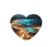 4pcs View Under The Moon Car Aroma Diffuser Heart Shape Hanging Fragrance Tablet Car Interior Decoration Closet Shoe Closet Fragrance Freshener