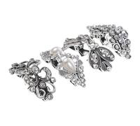 4pcs Vintage Alloy Shawl Cardigan Clips Brooch Pin for Women Winter | Easy Open Clasp Fastening Clip, Retro Elegant Decorative Accent, Secure Shawls for Coat Dress Festival Photo Shoots
