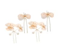 4Pcs Vintage Bridal Hair Pins U Shaped Flower Headpiece Accessories for Weddings for Brides Bridesmaids and Evening Events Craftsmanship for Lasting