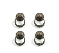4Pcs Vintage Cabinet Pull Handles Zinc Alloy Swing Ring Knobs Antique Drawer Handle for Kitchen Cupboard Door Shoe Cabinet Bookcase Retro Furniture Hardware(Green bronze)