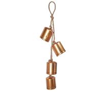4pcs Vintage Copper Bell Hanging Ornaments Large Christmas Exclusive Decor with Nostalgic Feel Applicable for Christmas Tree Dressing Wall Accenting & Garden Styling Multi-Scene Universal 7.5x10cm