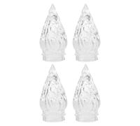 4pcs Vintage Flame Glass Wall Light Shade with Twisted Ribbed Glass