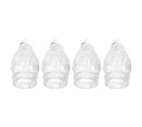 4pcs Vintage Flame Shaped Glass Lamp Shade for Wall Sconce and Hallway