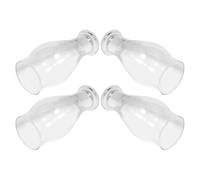 4pcs Vintage Hurricane Lamp Globe Shade Cover, Four Claw Oil Chimney | Glass, Top Opening and Side Ventilation, Supports Even Light Transmission, Reduced Smoke, for Tents and Guesthouses