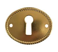 4Pcs Vintage Keyhole Cover Antique Brass Plate Oval Insert Furniture Key Escutcheons Protector Locks DIY Jewelry for Cabinets