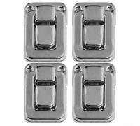 4pcs Vintage Metal Box Latch 48x32mm Iron(L Silver)