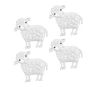 4pcs Vintage Metallic Sheep Brooch Pin for Women New Year Office Wear | Alloy Finish, Secure Badge Clasp, Retro Animal Design, Lapel Accessory for Scarf, Shawl, Jacket