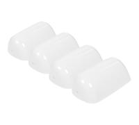 4pcs Vintage PP Horseshoe Lamp Shade Replacement for Bankers Desk Lamp | White Finish, Sturdy PP Build, Classic Retro Style, Housewarming Gift Choice for Table Lighting